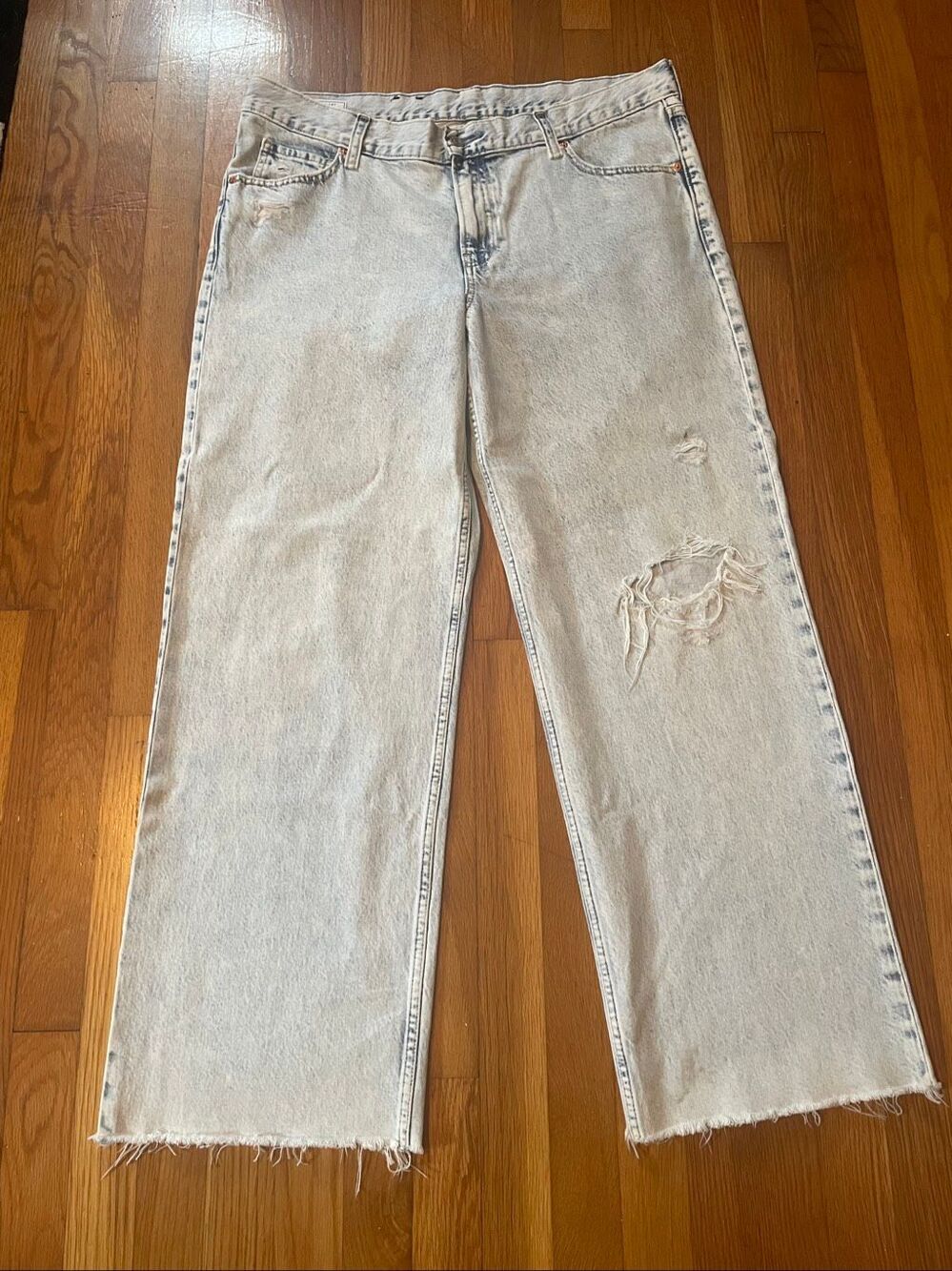 GAP | light blue low stride wide leg jeans 14/32